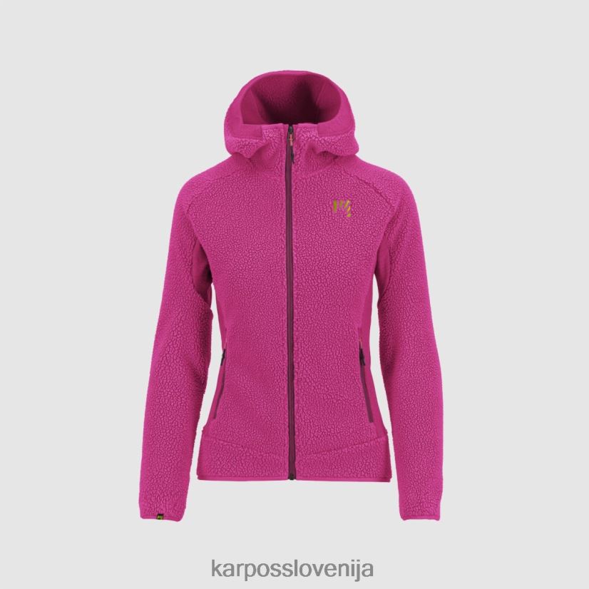 flis| kabaret P4ZDFZ1115 Karpos Pulover s kapuco iz flisa iz 80-ih ženske