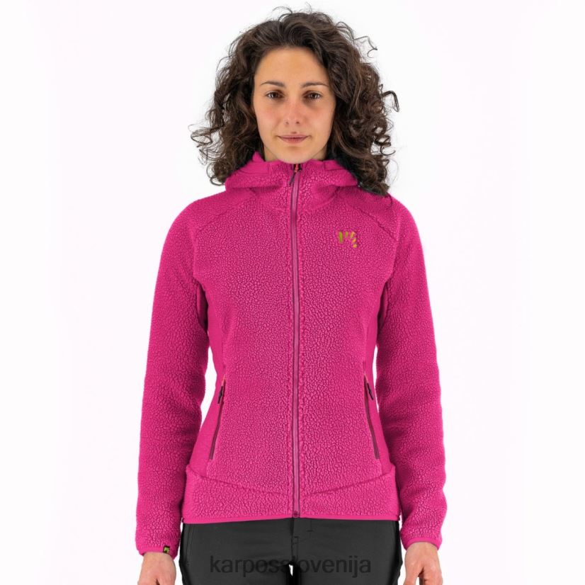 flis| kabaret P4ZDFZ1115 Karpos Pulover s kapuco iz flisa iz 80-ih ženske