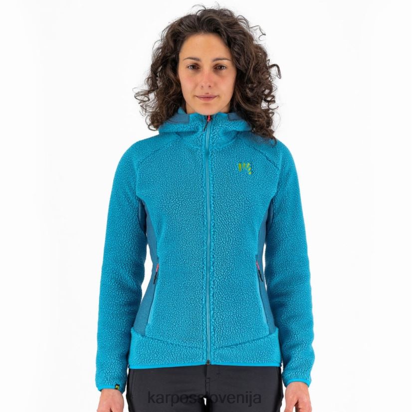 flis| modri atol P4ZDFZ1114 Karpos Pulover s kapuco iz flisa iz 80-ih ženske