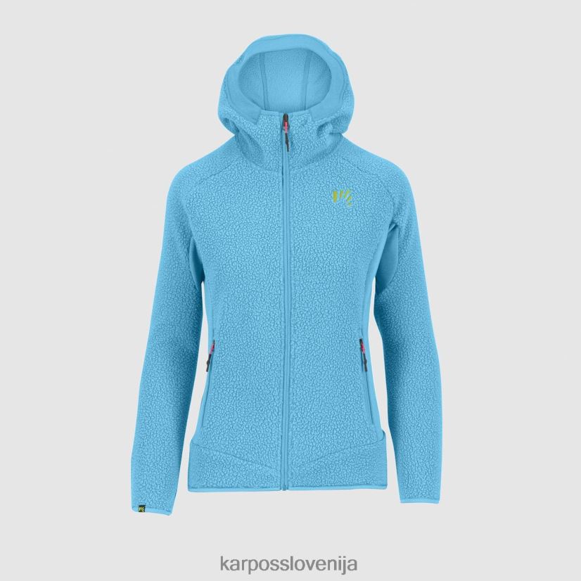 flis| modri atol P4ZDFZ1116 Karpos Pulover s kapuco iz flisa iz 80-ih ženske