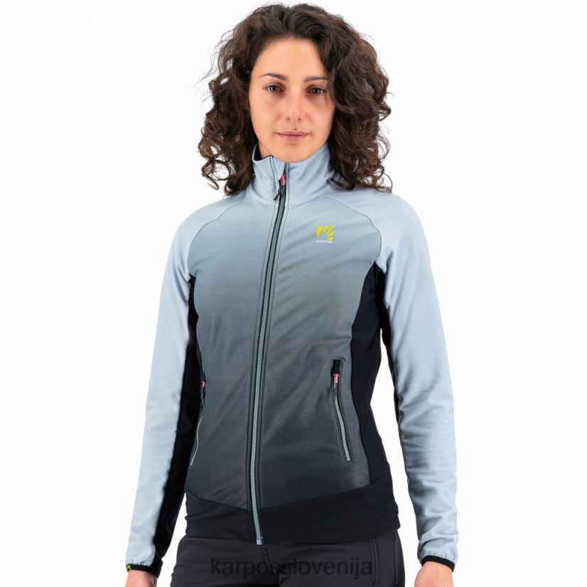 flis| črna/prašno modra P4ZDFZ1152 Karpos croderes w flis ženske