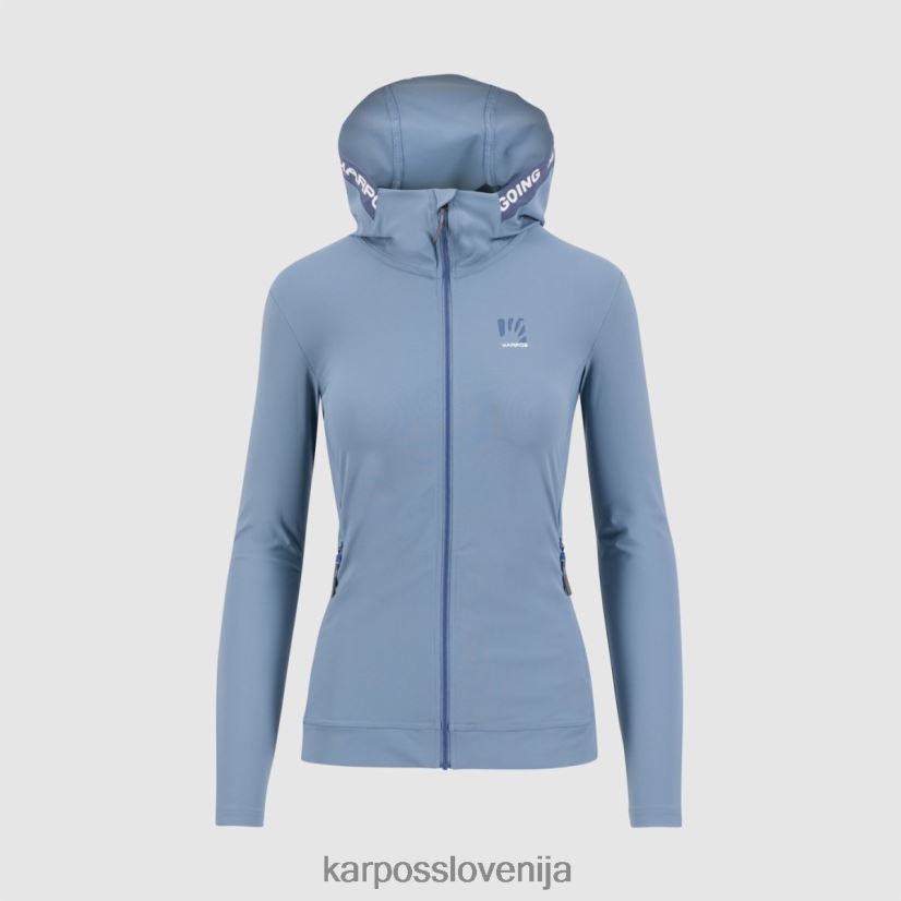 flis| spring lake/vintage indigo P4ZDFZ1145 Karpos pulover s kapuco easyfrizz in polno zadrgo ženske