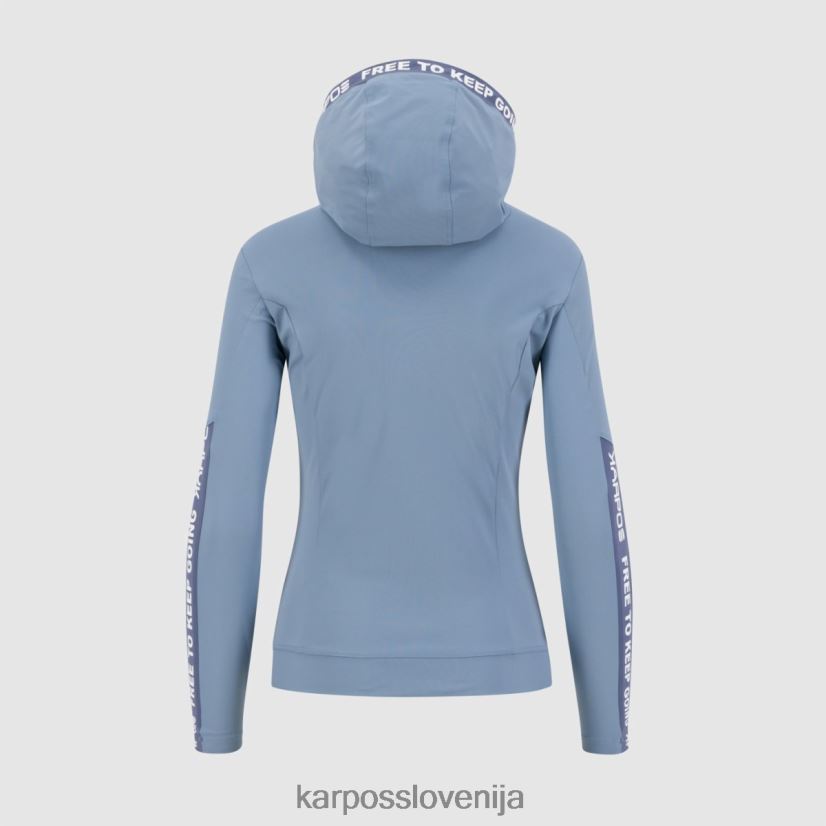 flis| spring lake/vintage indigo P4ZDFZ1145 Karpos pulover s kapuco easyfrizz in polno zadrgo ženske