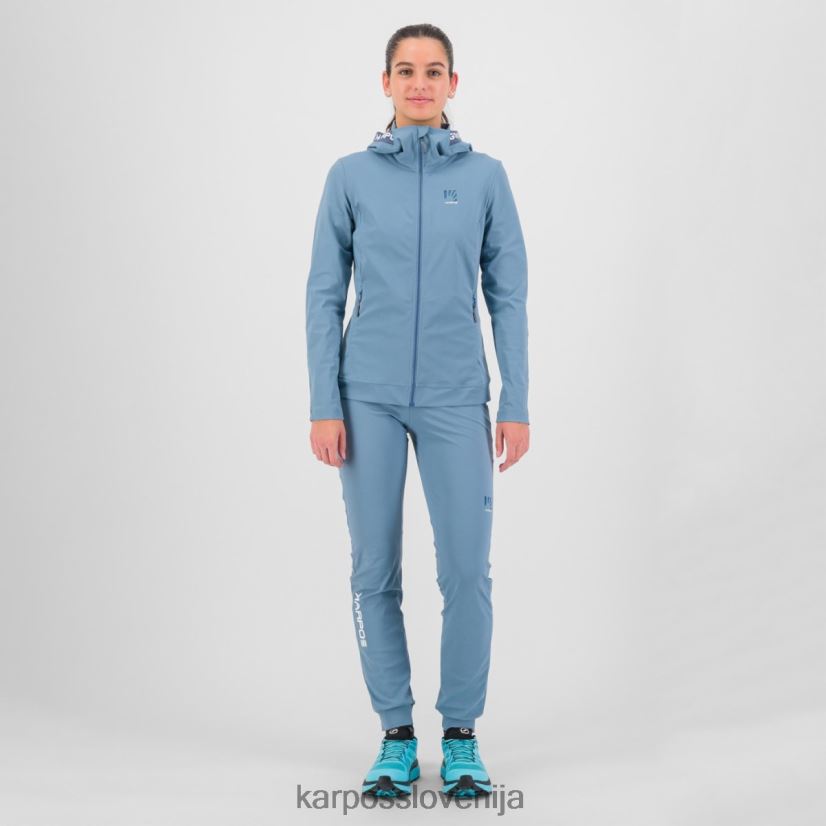 flis| spring lake/vintage indigo P4ZDFZ1145 Karpos pulover s kapuco easyfrizz in polno zadrgo ženske