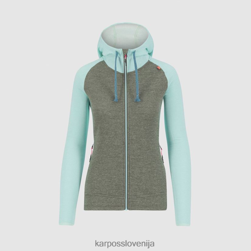 flis| timijan/aqua sky P4ZDFZ1120 Karpos camoscio s kapuco s polno zadrgo ženske