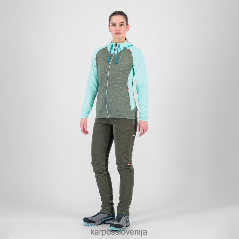 flis| timijan/aqua sky P4ZDFZ1120 Karpos camoscio s kapuco s polno zadrgo ženske