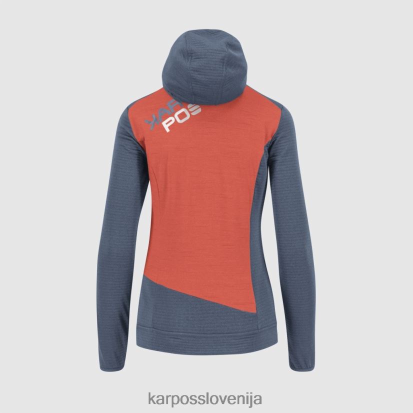 flis| vintage indigo/vroča korala P4ZDFZ1176 Karpos nuvolau w flis ženske