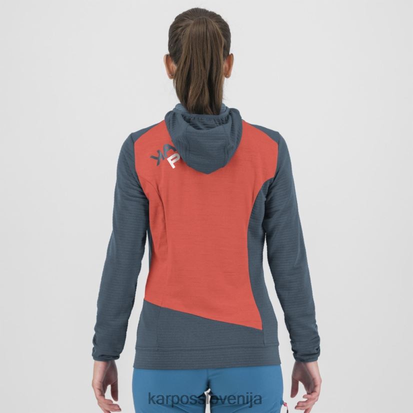 flis| vintage indigo/vroča korala P4ZDFZ1176 Karpos nuvolau w flis ženske