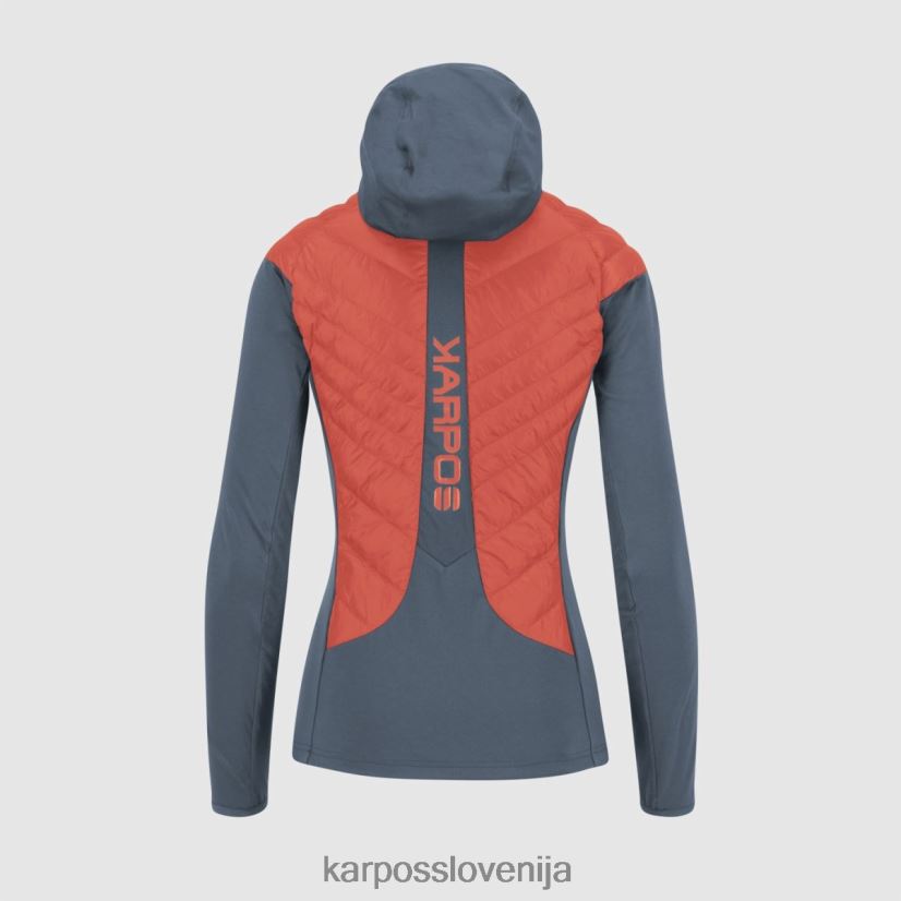 jakna| vroče korale/vintage indigo P4ZDFZ1038 Karpos jakna sass de mura w ženske