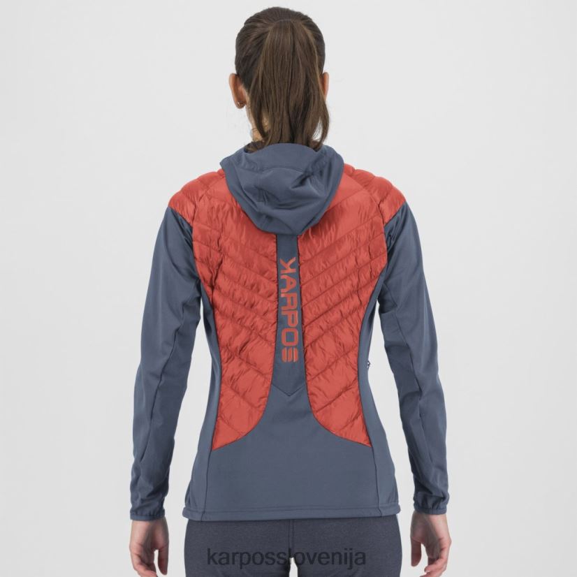 jakna| vroče korale/vintage indigo P4ZDFZ1038 Karpos jakna sass de mura w ženske