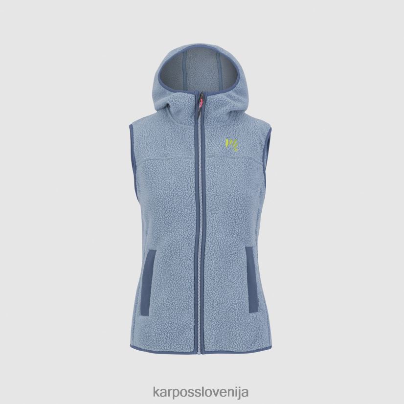 telovnik| gorski izvir P4ZDFZ1092 Karpos Pulover s kapuco iz 80-ih z brezrokavnikom ženske