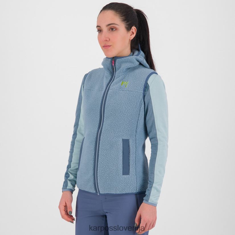 telovnik| gorski izvir P4ZDFZ1092 Karpos Pulover s kapuco iz 80-ih z brezrokavnikom ženske