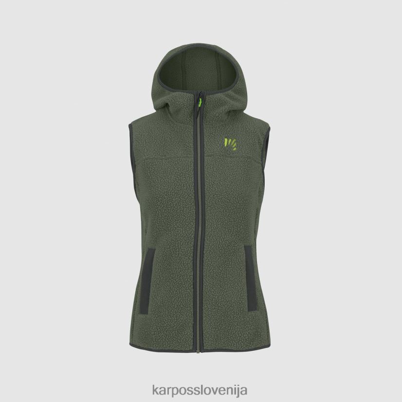 telovnik| timijan P4ZDFZ1091 Karpos Pulover s kapuco iz 80-ih z brezrokavnikom ženske