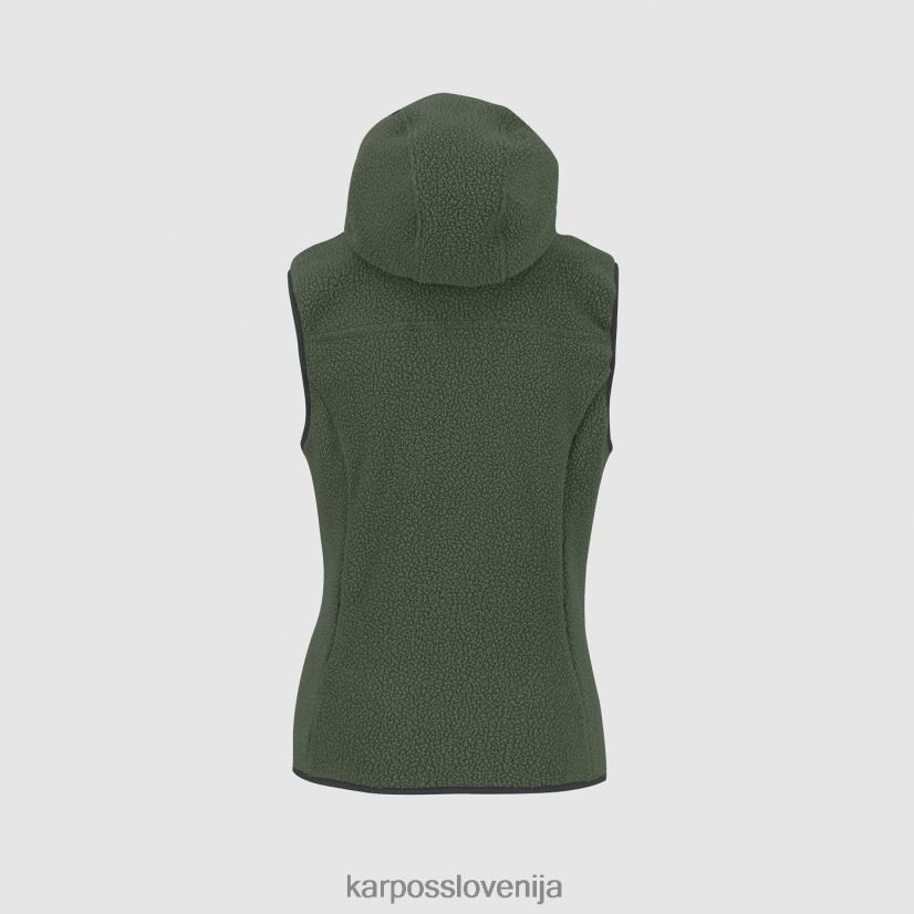 telovnik| timijan P4ZDFZ1091 Karpos Pulover s kapuco iz 80-ih z brezrokavnikom ženske