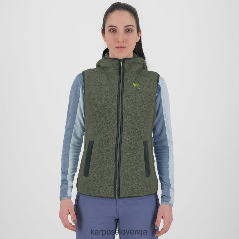 telovnik| timijan P4ZDFZ1091 Karpos Pulover s kapuco iz 80-ih z brezrokavnikom ženske