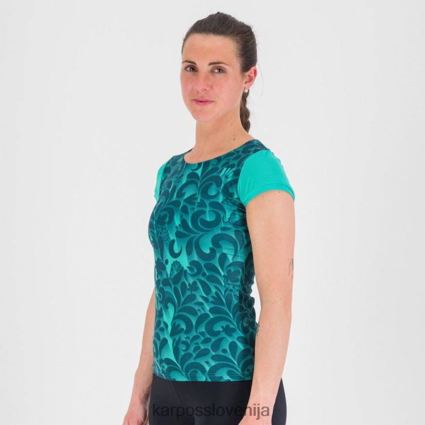 majica| bazen zeleni/refl.ribnik P4ZDFZ1306 Karpos loma tisk z dresom ženske