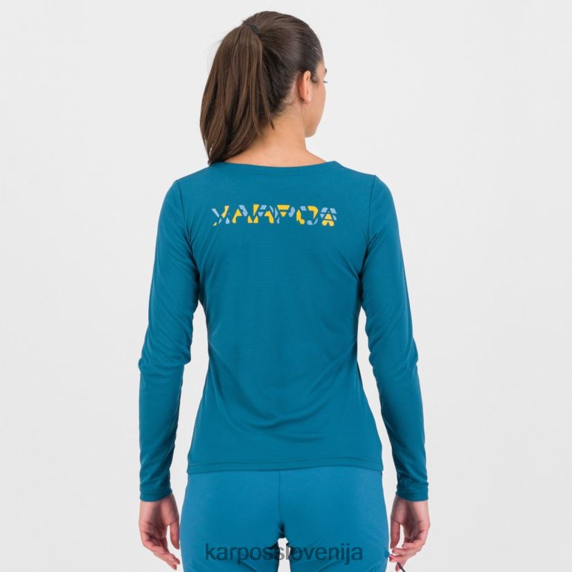 majica| corsair/adriatic blue/lemon cu P4ZDFZ1311 Karpos loma w dres ls ženske