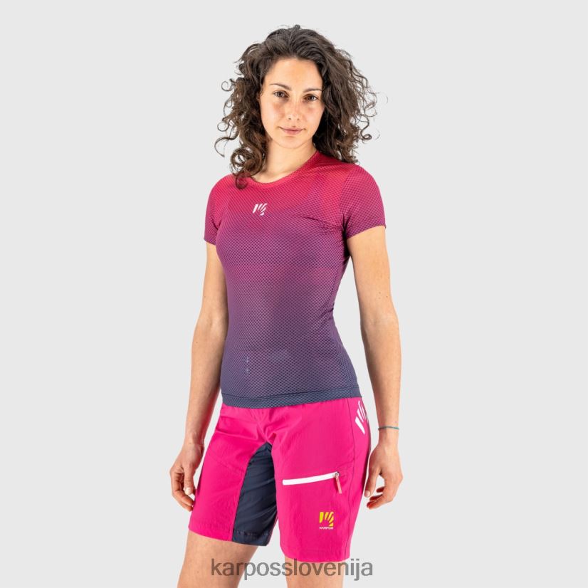 majica| maroška modra/modra ptica P4ZDFZ1318 Karpos verve mrežasta majica s kratkimi rokavi ženske