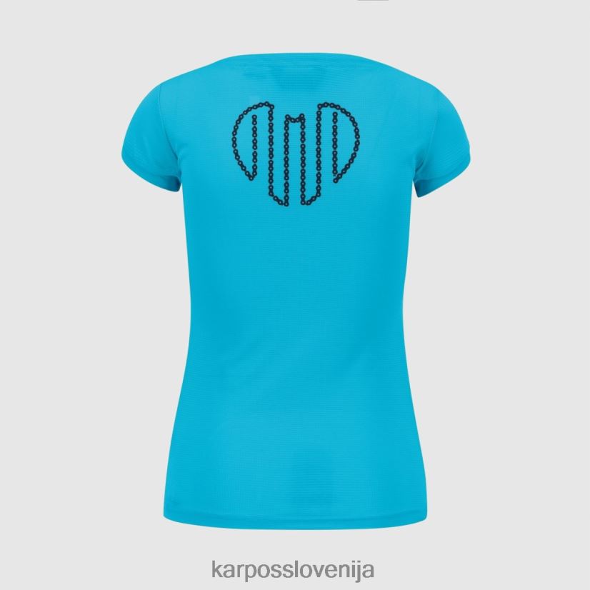 majica| modri atol P4ZDFZ1356 Karpos val federia z majico ženske