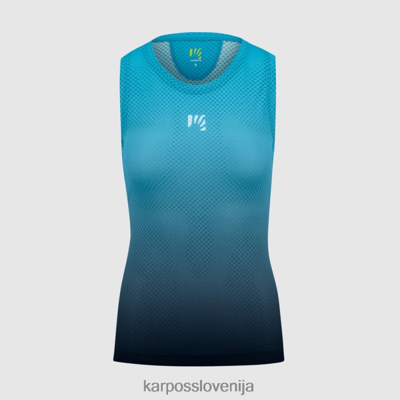 majica| nebesni kapitan/modri atol P4ZDFZ1351 Karpos Verve mreža z brez rokavov ženske