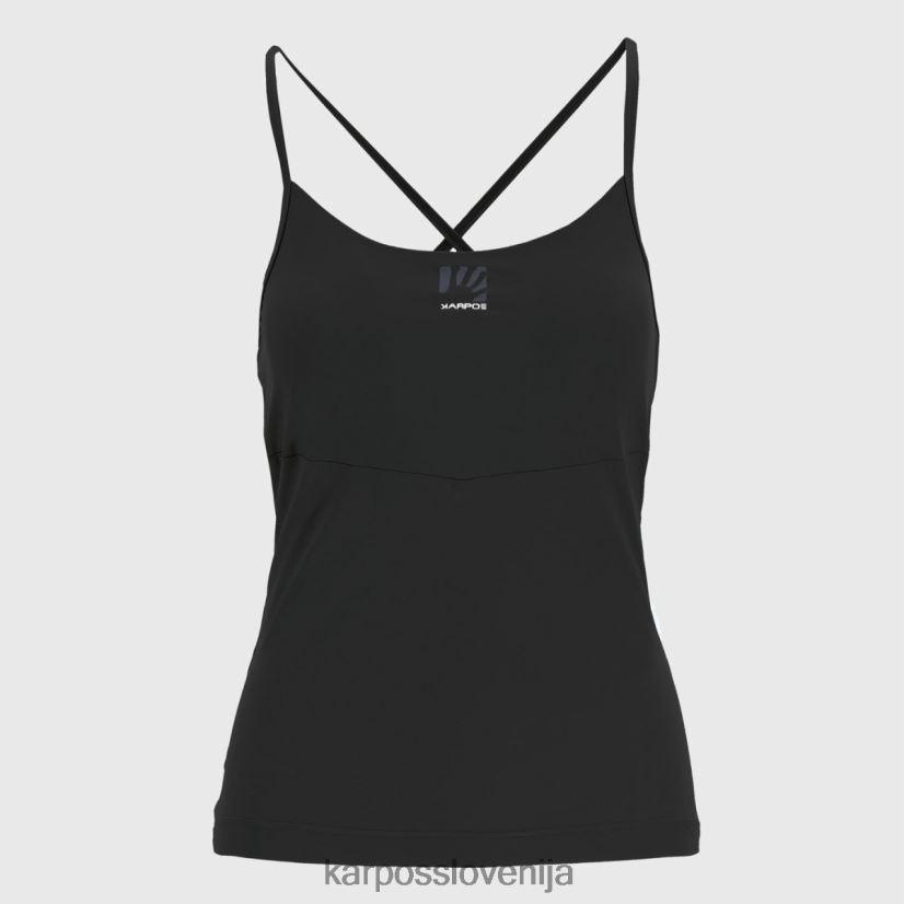 majica| Črna P4ZDFZ1288 Karpos easyfrizz z vrhom ženske