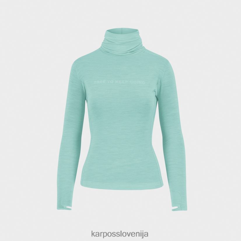 majica| vodno nebo P4ZDFZ1232 Karpos easyfrizz merino z džersijem ženske