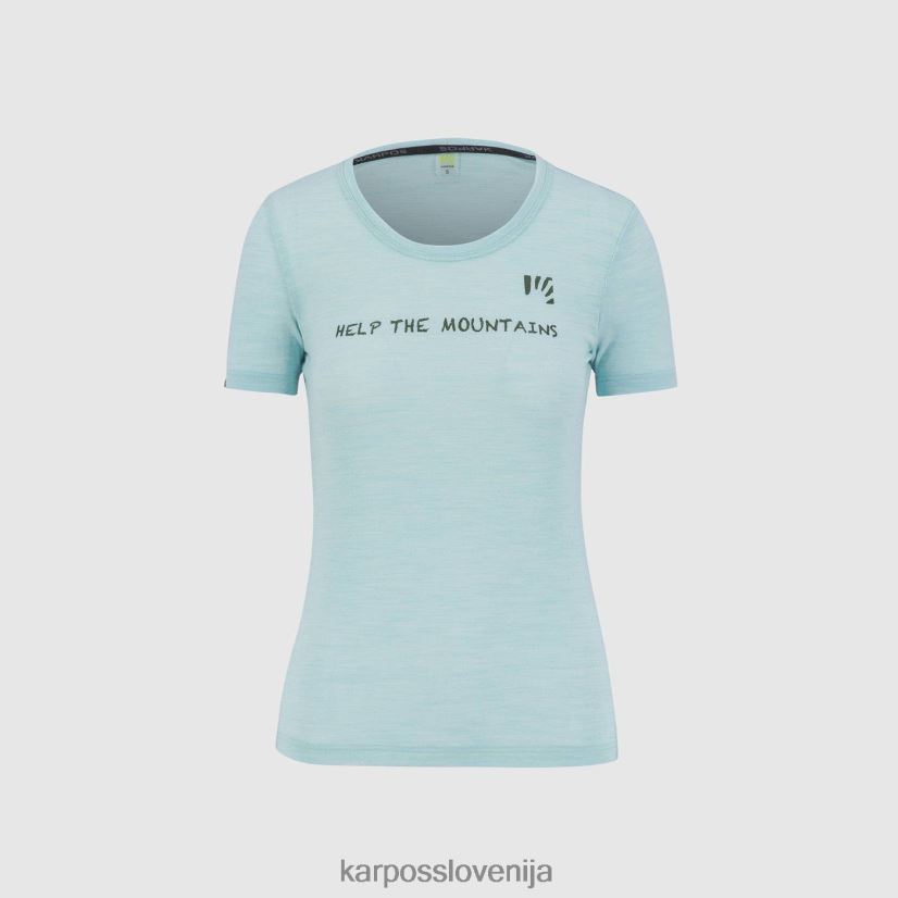 majica| vodno nebo P4ZDFZ1243 Karpos vanoi merino z majico ženske