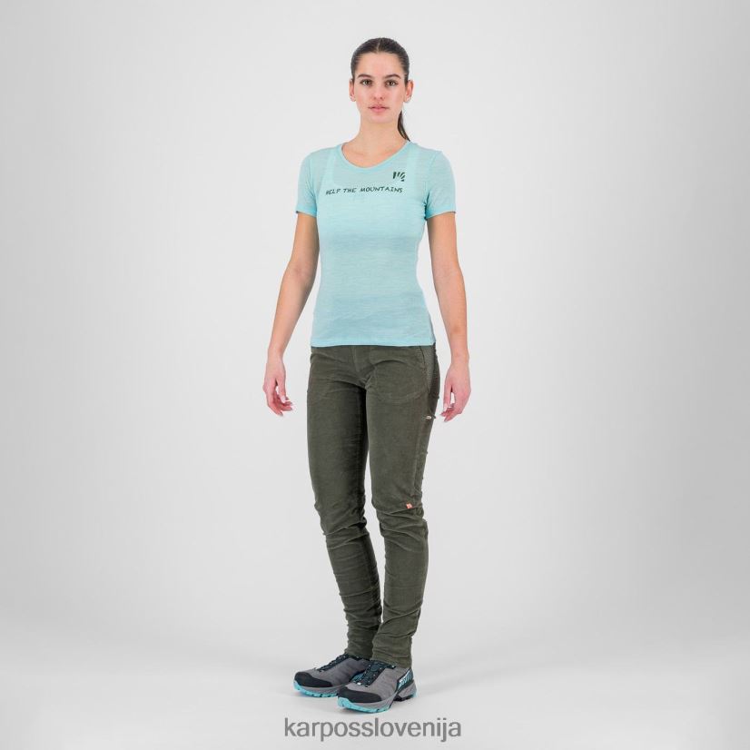majica| vodno nebo P4ZDFZ1243 Karpos vanoi merino z majico ženske