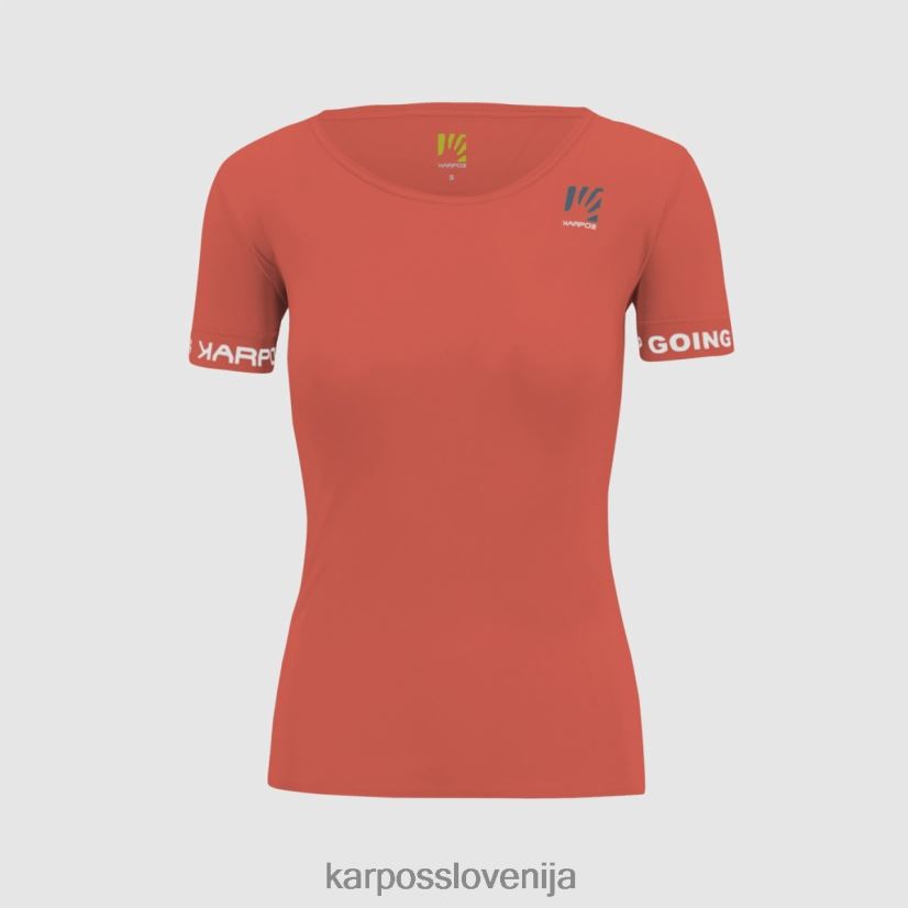 majica| vroče korale P4ZDFZ1273 Karpos easyfrizz z majico ženske