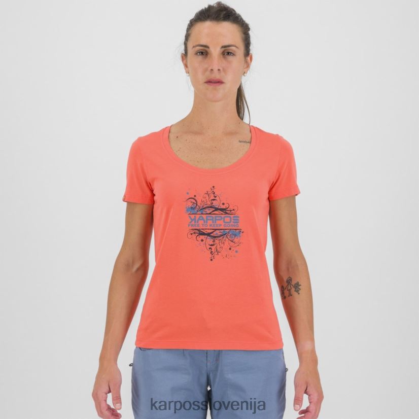 majica| vroče korale P4ZDFZ1333 Karpos krokus z majico ženske