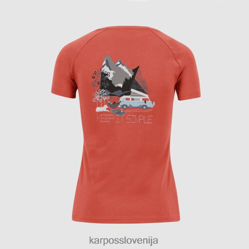 majica| vroče korale P4ZDFZ1366 Karpos genzianella z majico ženske